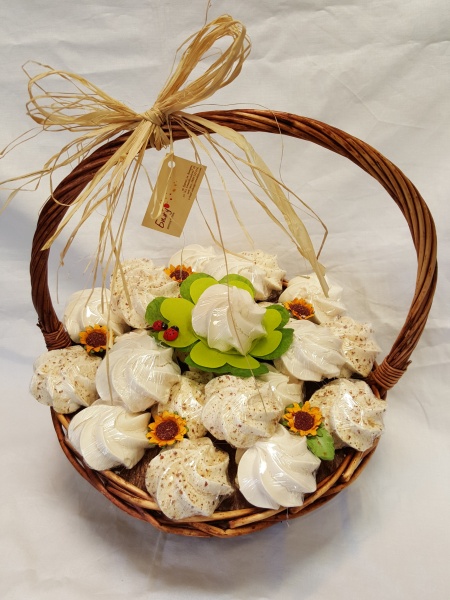 Basket of meringues